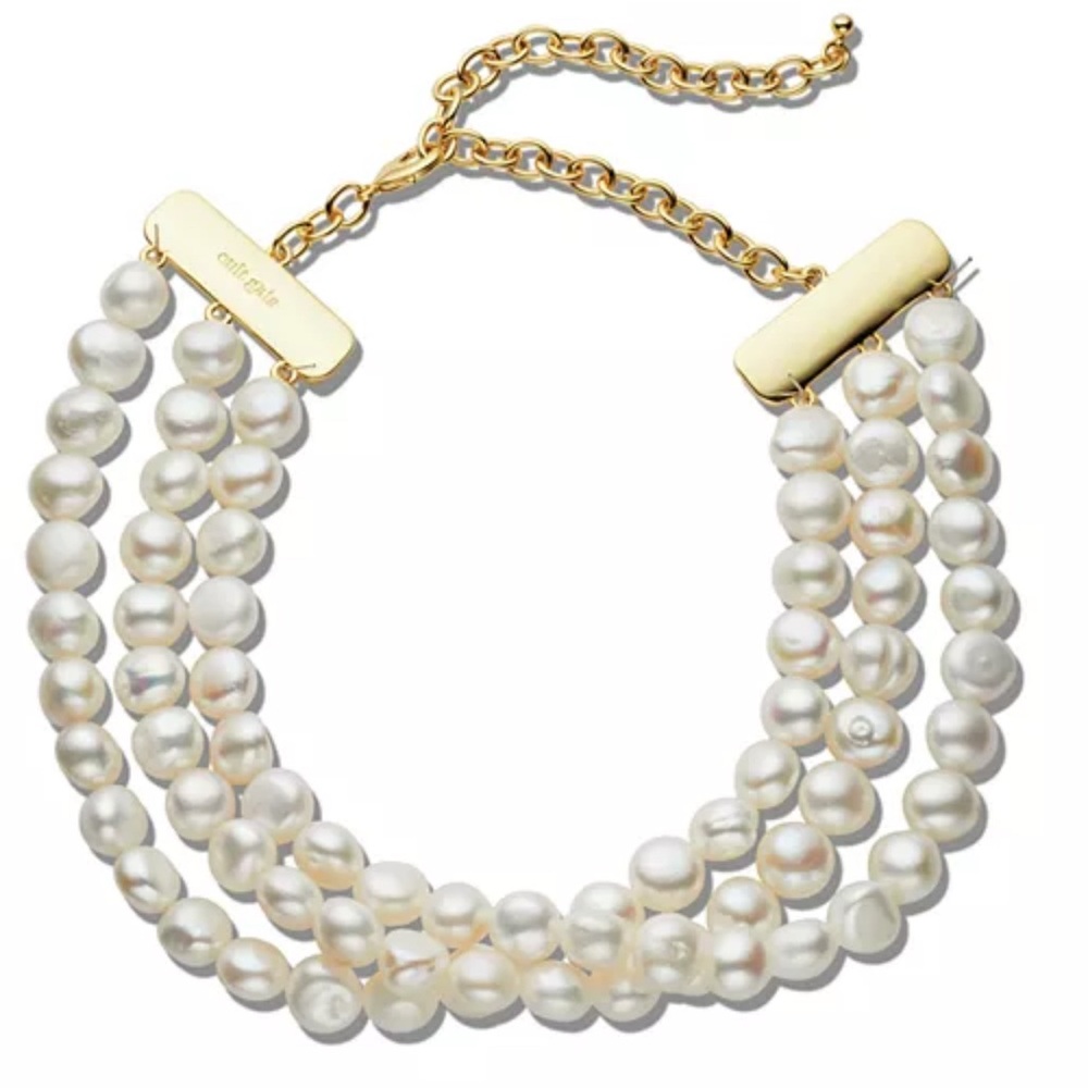 Cult Gaia
Nora Cultured Freshwater Pearl Triple Row Choker Necklace, 16.25